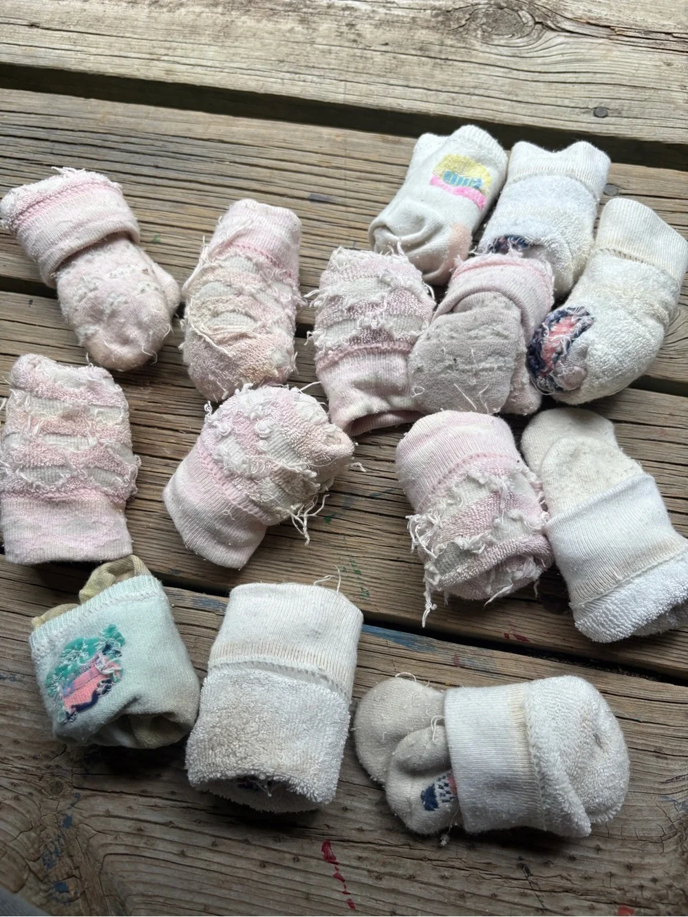 Gymboree Pink Cream Baby socks bundle lot 14 pairs cozy thick fuzzy warm winter